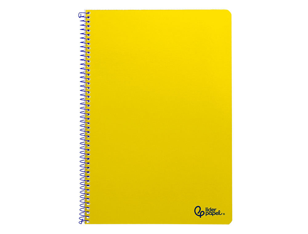 CUADERNO ESPIRAL LIDERPAPEL A4 SMART TAPA BLANDA 80H 75GR PAUTA 3,5MM CON MARGEN COLOR AMARILLO
