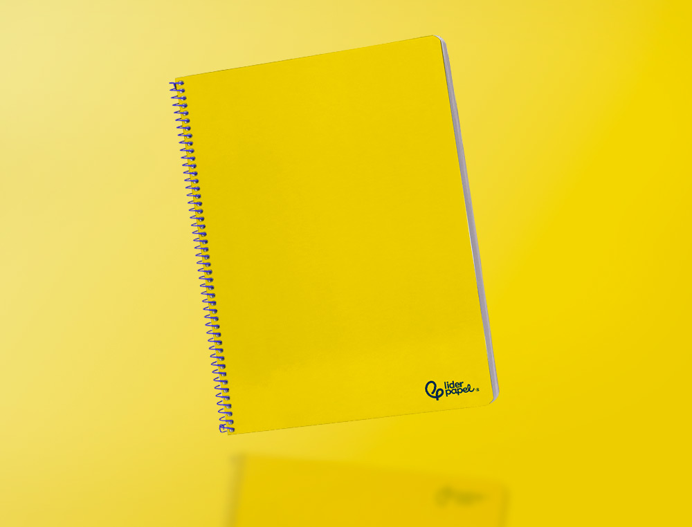 CUADERNO ESPIRAL LIDERPAPEL A4 SMART TAPA BLANDA 80H 75GR PAUTA 3,5MM CON MARGEN COLOR AMARILLO