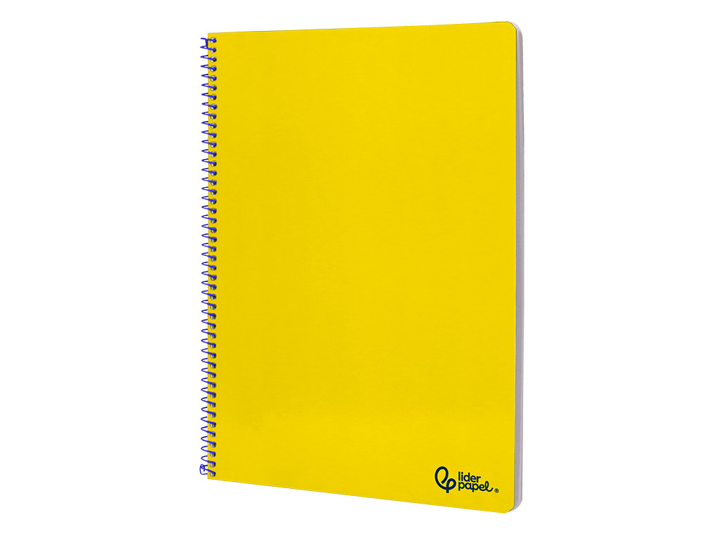 CUADERNO ESPIRAL LIDERPAPEL A4 SMART TAPA BLANDA 80H 75GR PAUTA 3,5MM CON MARGEN COLOR AMARILLO