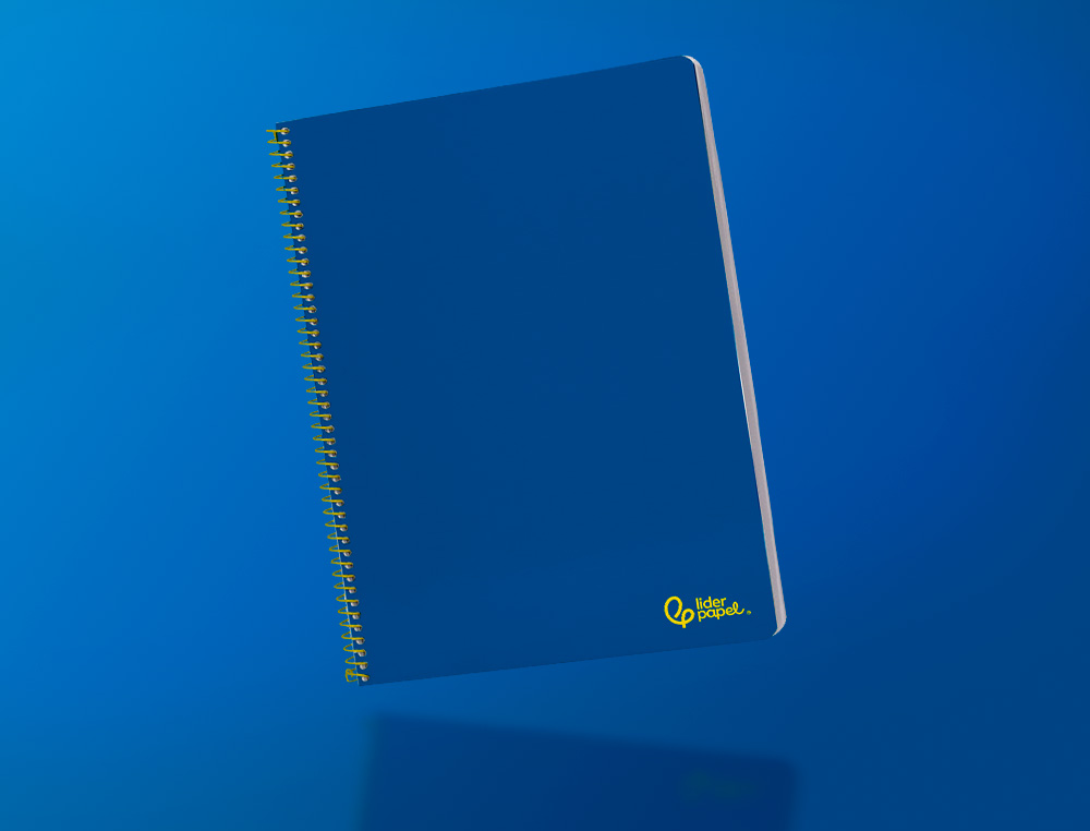 CUADERNO ESPIRAL LIDERPAPEL A4 SMART TAPA BLANDA 80H 75GR PAUTA 3,5MM CON MARGEN COLOR AZUL OSCURO