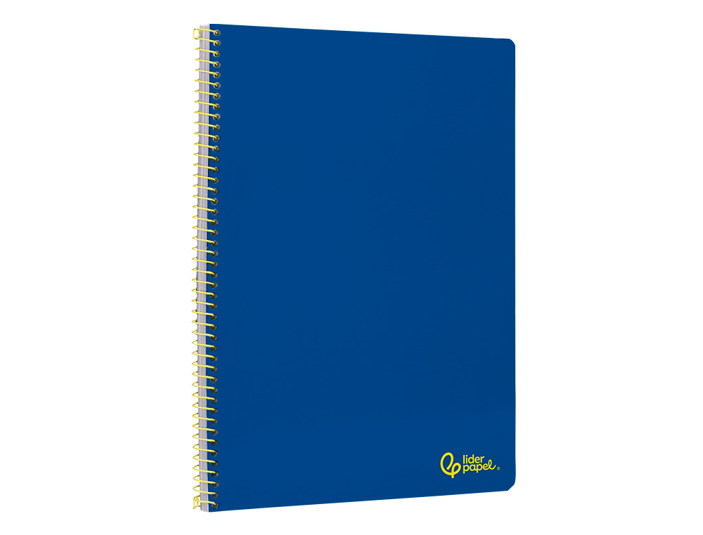 CUADERNO ESPIRAL LIDERPAPEL A4 SMART TAPA BLANDA 80H 75GR PAUTA 3,5MM CON MARGEN COLOR AZUL OSCURO