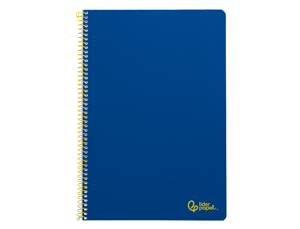 CUADERNO ESPIRAL LIDERPAPEL A4 SMART TAPA BLANDA 80H 75GR PAUTA 3,5MM CON MARGEN COLOR AZUL OSCURO