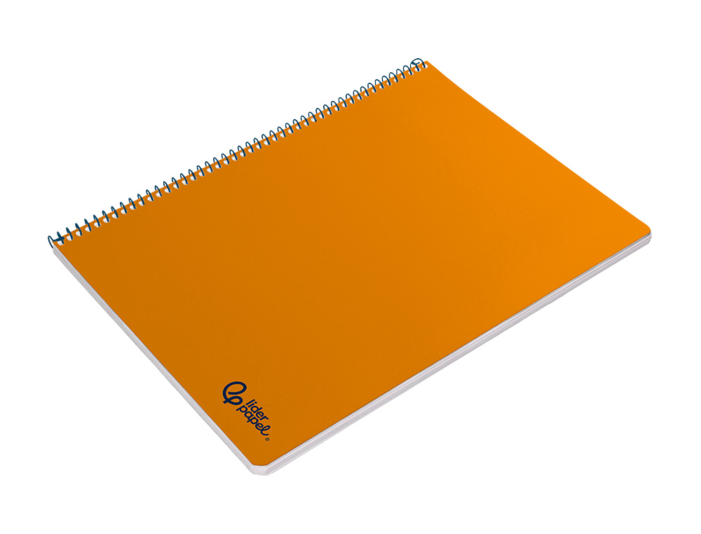 CUADERNO ESPIRAL LIDERPAPEL A4 SMART TAPA BLANDA 80H 75GR PAUTA 3,5MM CON MARGEN COLOR NARANJA