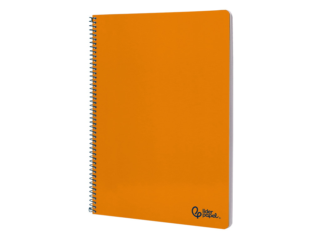 CUADERNO ESPIRAL LIDERPAPEL A4 SMART TAPA BLANDA 80H 75GR PAUTA 3,5MM CON MARGEN COLOR NARANJA