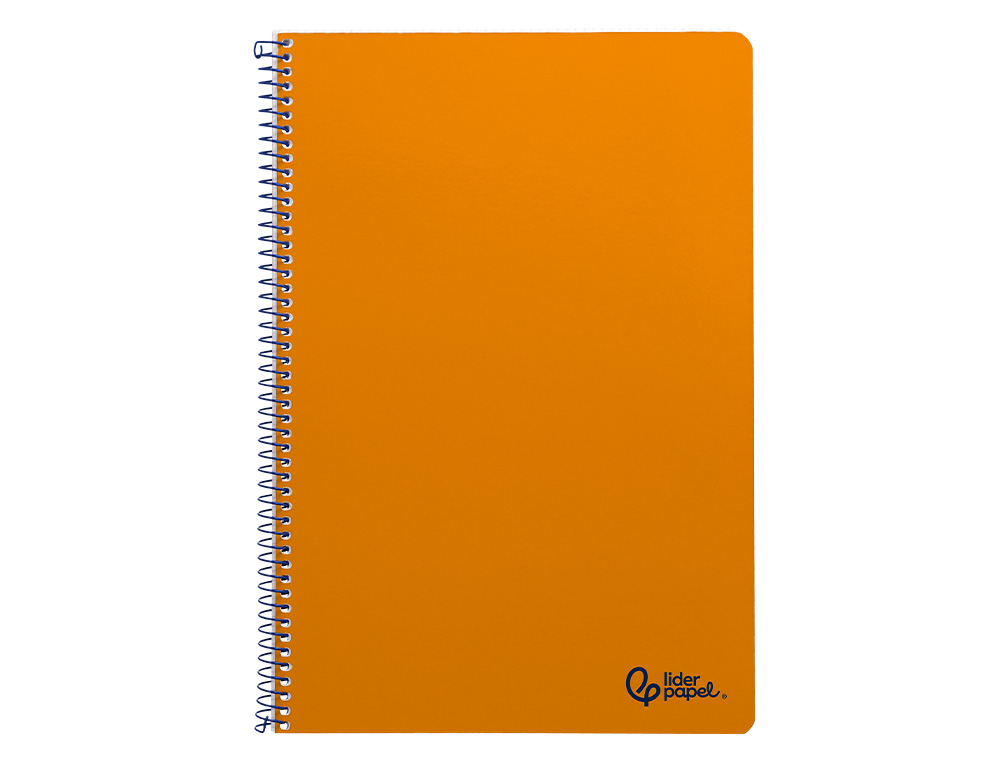 CUADERNO ESPIRAL LIDERPAPEL A4 SMART TAPA BLANDA 80H 75GR PAUTA 3,5MM CON MARGEN COLOR NARANJA