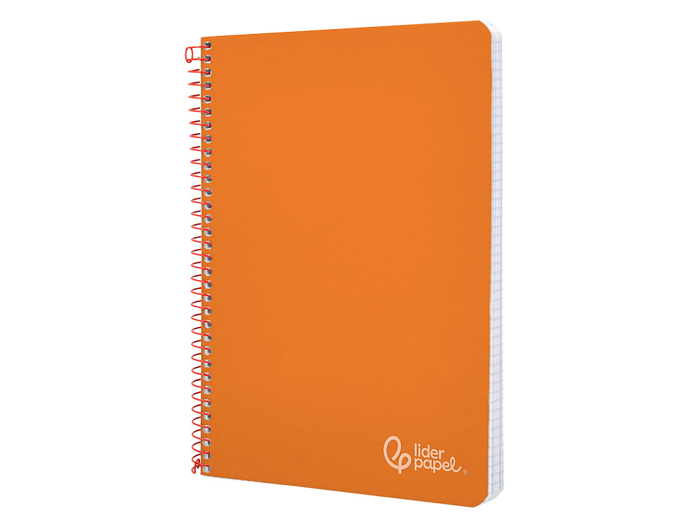 CUADERNO ESPIRAL LIDERPAPEL A4 WITTY TAPA DURA 80H 90GR PAUTA 2,5MM CON MARGEN COLOR NARANJA
