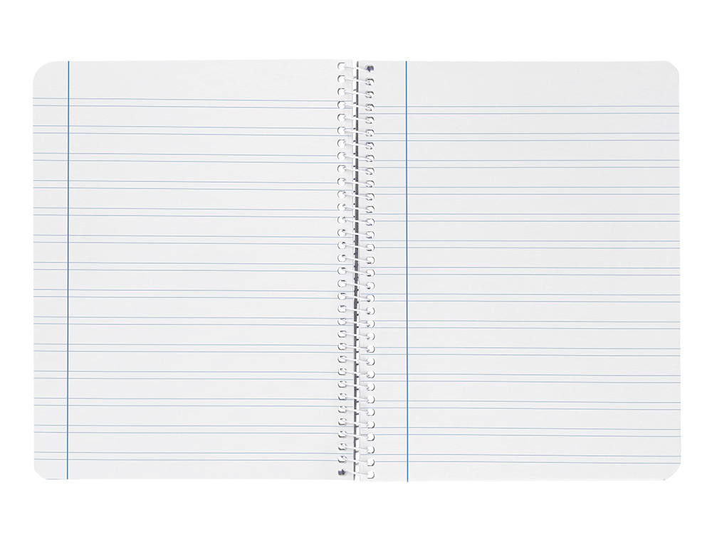 CUADERNO ESPIRAL LIDERPAPEL A4 WITTY TAPA DURA 80H 90GR PAUTA 3,5MM CON MARGEN COLOR ROJO