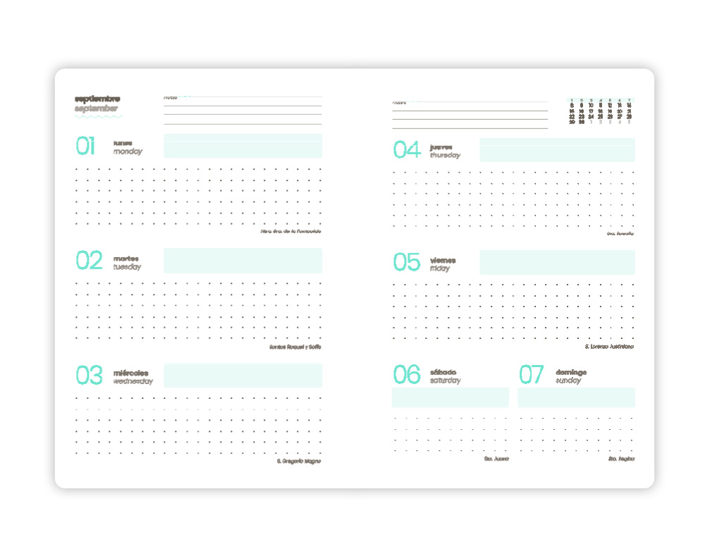 AGENDA ESCOLAR LIDERPAPEL 25-26 ESPIRAL MELTING VERDE SEMANA VISTA A6 BILINGE PAPEL FSC 80 GR