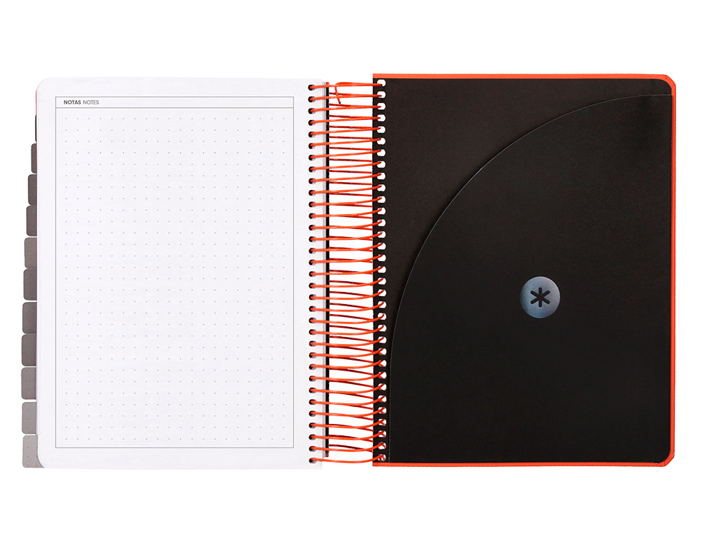AGENDA ESCOLAR ANTARTIK 25-26 ESPIRAL NEON ROSA DIA PAGINA A5 BILINGE PAPEL FSC 80 GR