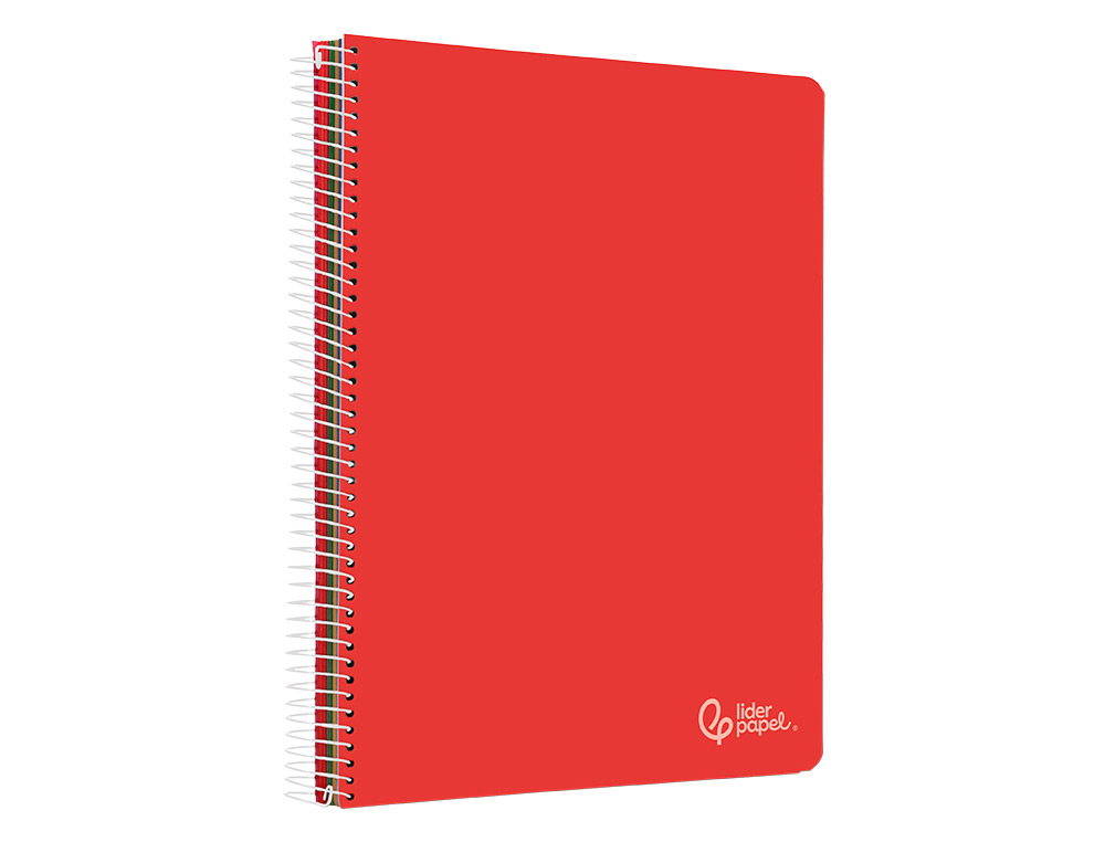 CUADERNO ESPIRAL LIDERPAPEL A4 MICRO WITTY TAPA DURA 120H 90GR CUADRO 5MM 5 BANDAS 4 TALADROS COLORES SURTIDOS
