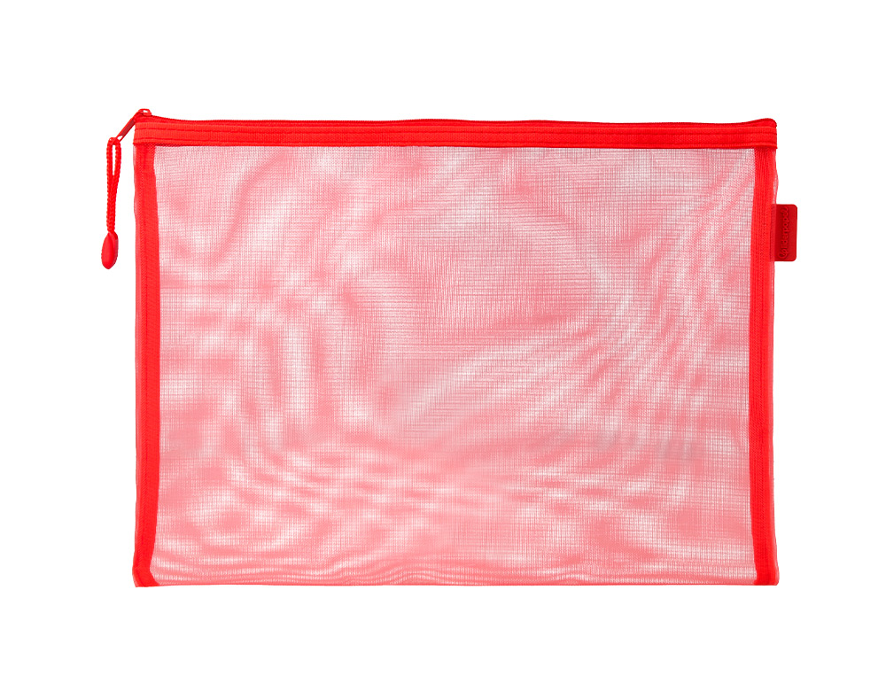 BOLSA ZIPPER BAG LIDERPAPEL POLIESTER TRANSPIRABLE MULTIUSOS DIN A5 ROJO