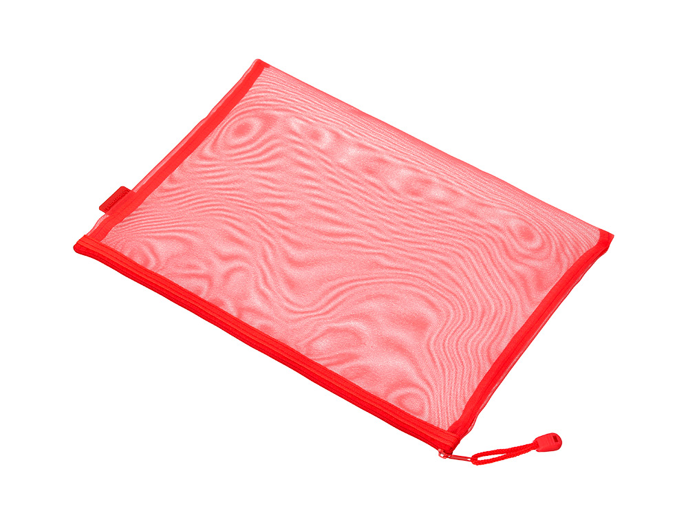 BOLSA ZIPPER BAG LIDERPAPEL POLIESTER TRANSPIRABLE MULTIUSOS DIN A5 ROJO