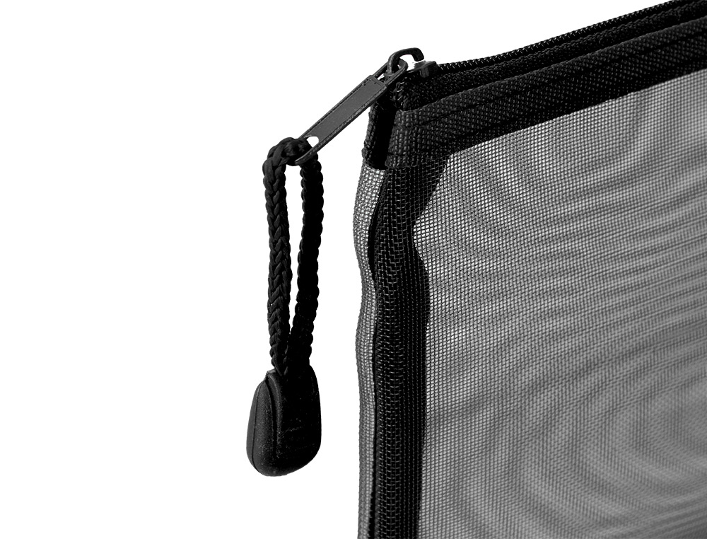 BOLSA ZIPPER BAG LIDERPAPEL POLIESTER TRANSPIRABLE MULTIUSOS DIN A5 NEGRO