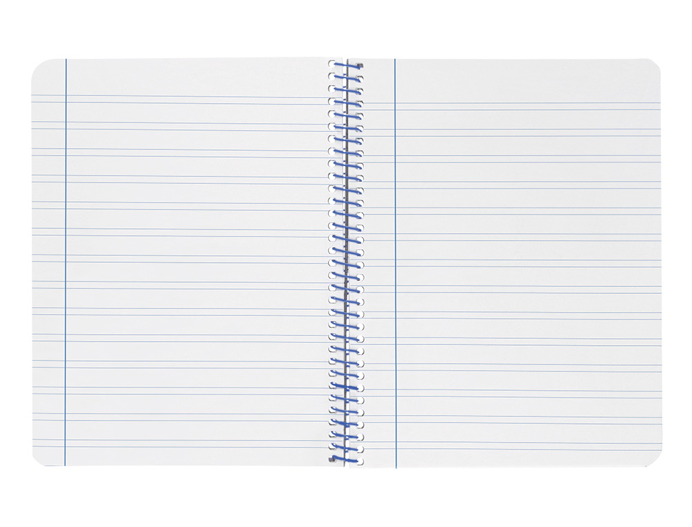 CUADERNO ESPIRAL LIDERPAPEL A4 WONDER TAPA PLASTICO 80H 90GR PAUTA ANCHA 3,5MM CON MARGEN COLOR ROJO