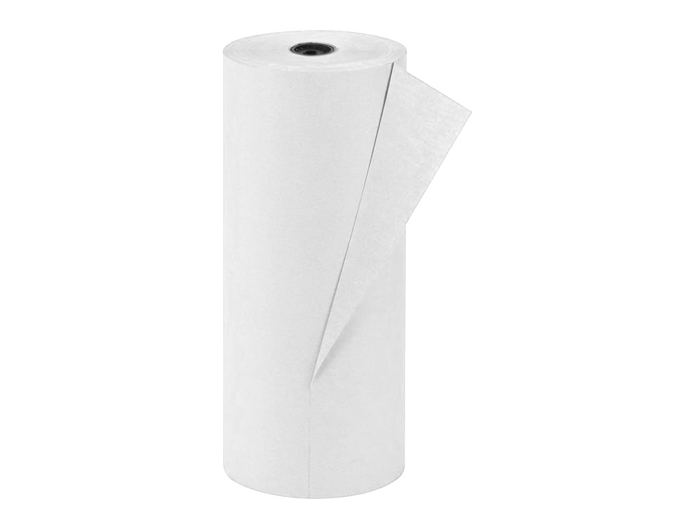 PAPEL KRAFT LIDERPAPEL BLANCO BOBINA 1 MT X 417 MT ESPECIAL PARA EMBALAJE PESO 25 KG