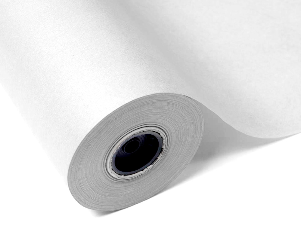PAPEL KRAFT LIDERPAPEL BLANCO BOBINA 1 MT X 417 MT ESPECIAL PARA EMBALAJE PESO 25 KG