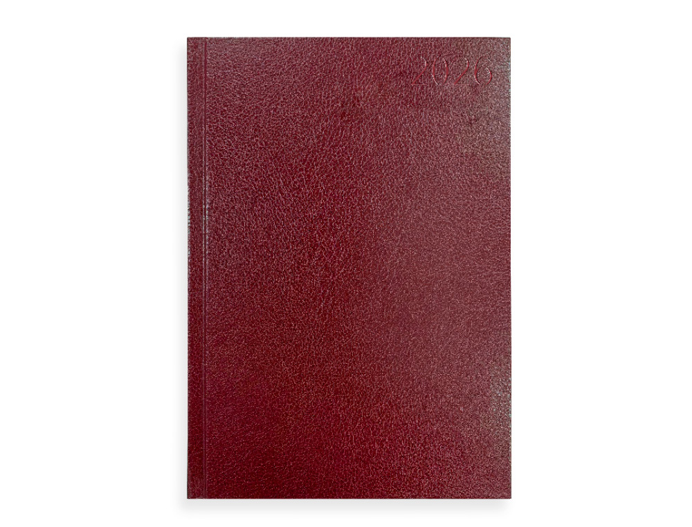 AGENDA ENCUADERNADA LIDERPAPEL CORFU A6 2026 DIA PAGINA ROJO PAPEL 60 GR FSC