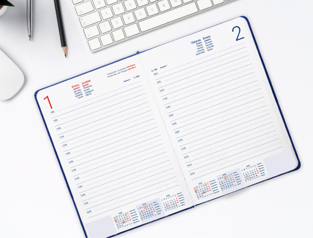 AGENDA ENCUADERNADA LIDERPAPEL SIFNOS A5 2026 NARANJA PAPEL 70 GR FSC