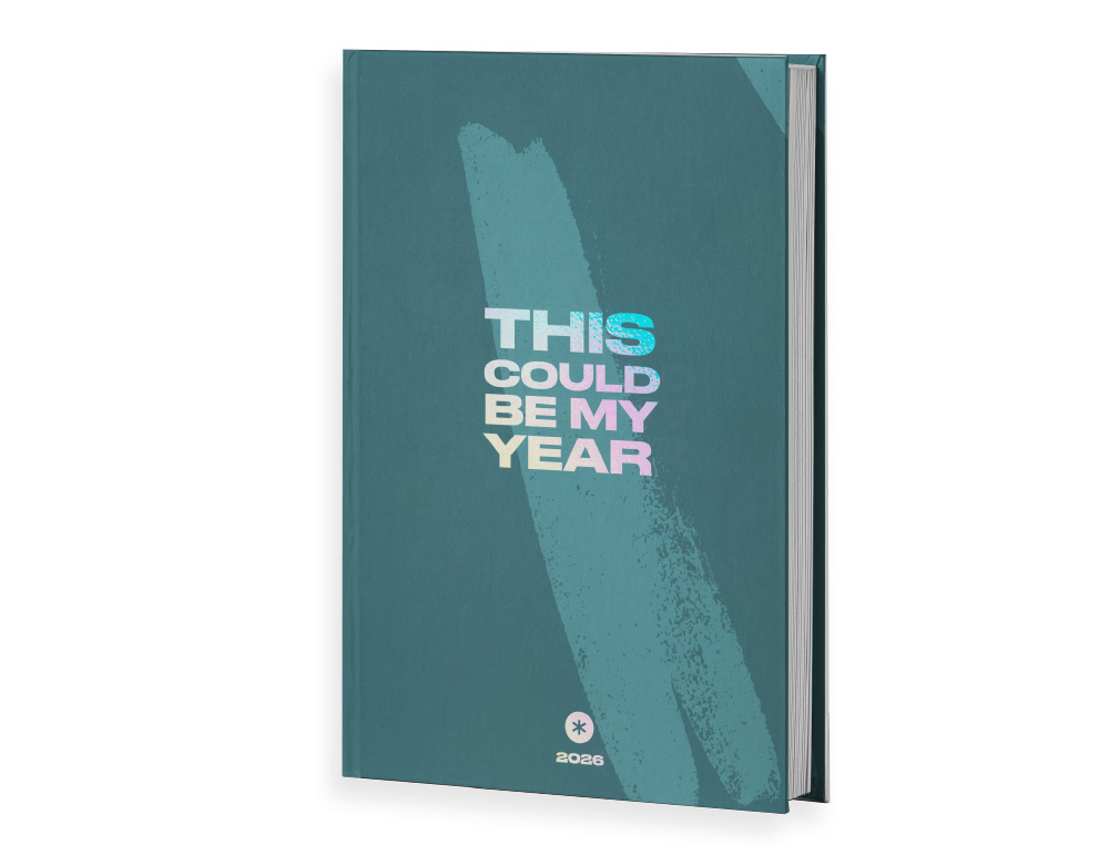 AGENDA ENCUADERNADA ANTARTIK MY YEAR A5+ 2026 DÍA PÁGINA VERDE PAPEL 80G FSC