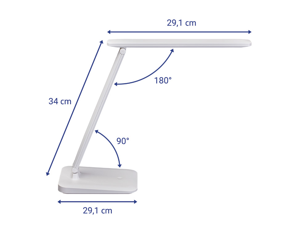 LAMPARA DE ESCRITORIO MAUL SALLY LED CON BATERIA TRES NIVELES INTENSIDAD COLOR BLANCO