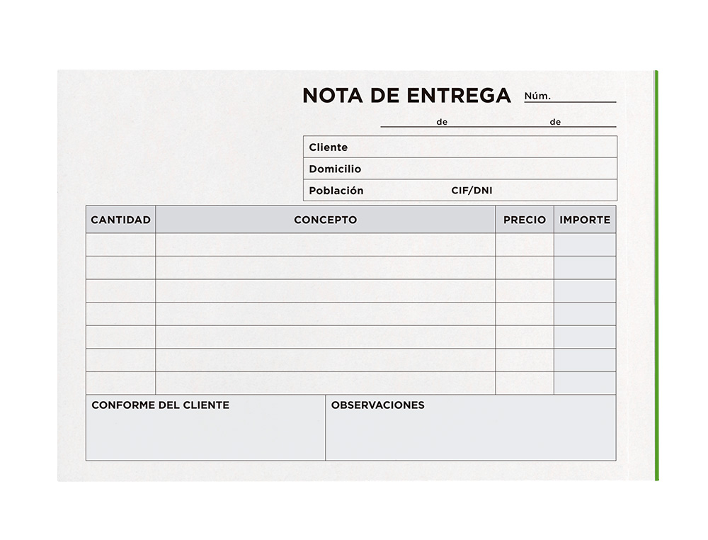 TALONARIO LIDERPAPEL ENTREGAS 8 ORIGINAL Y COPIA T228 APAISADO