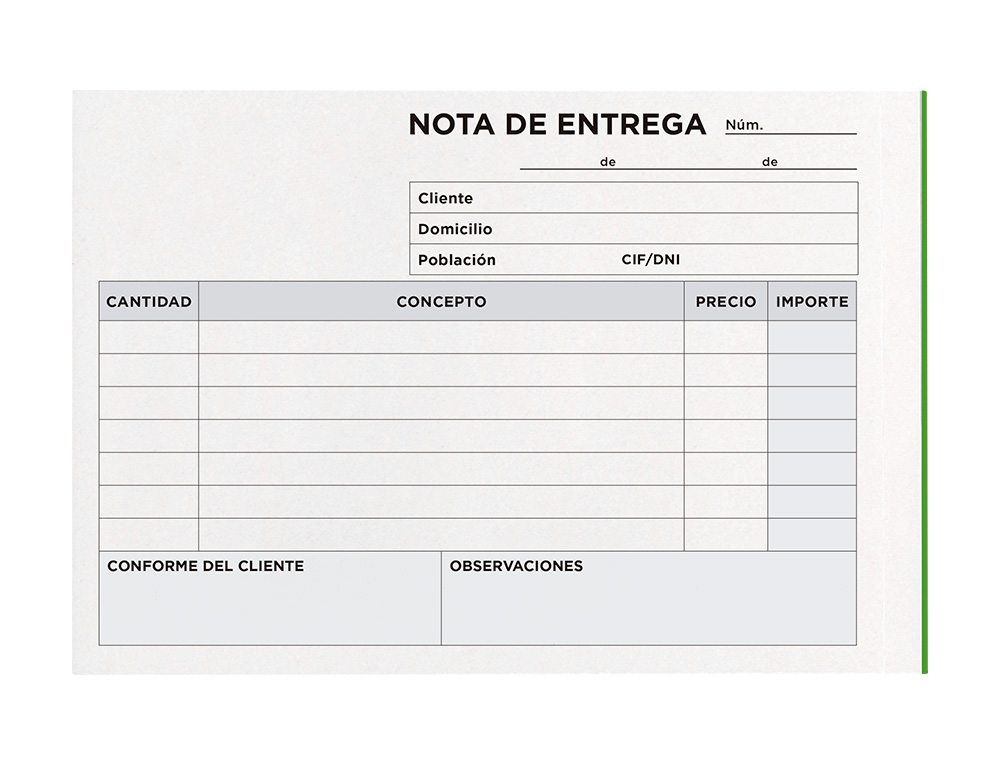 TALONARIO LIDERPAPEL ENTREGAS 8 ORIGINAL Y 2 COPIAS T328 APAISADO