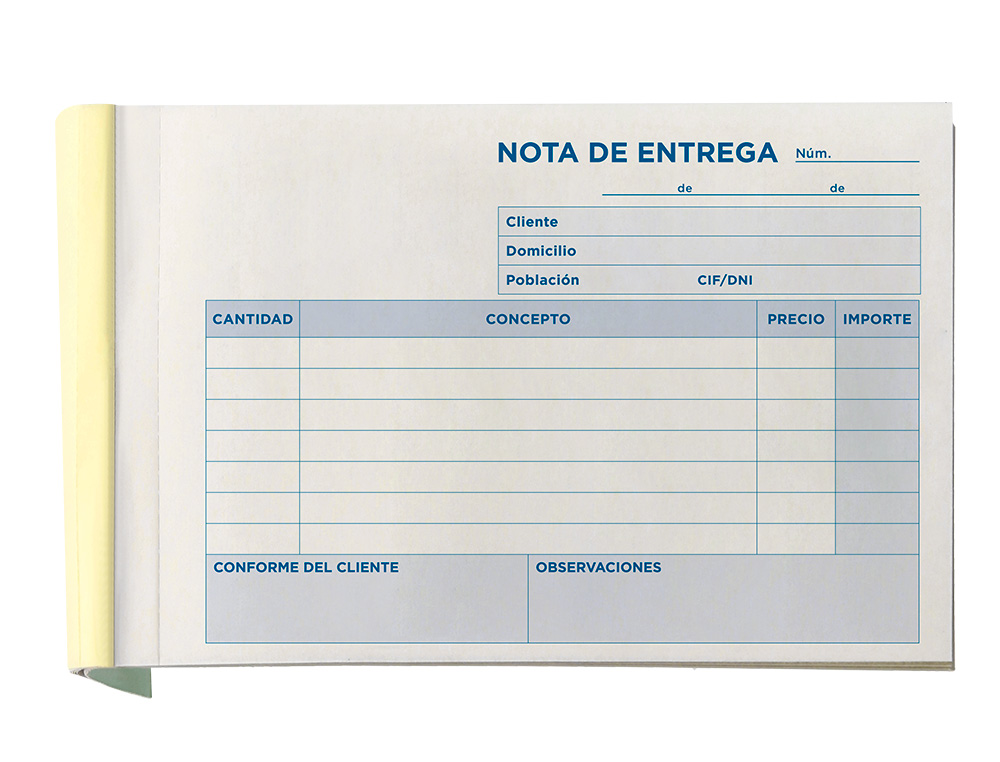 TALONARIO LIDERPAPEL ENTREGAS 8 ORIGINAL Y 2 COPIAS T328 APAISADO