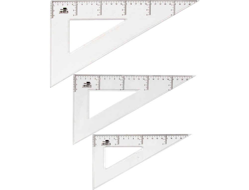CARTABON LIDERPAPEL 20 CM PLASTICO CRISTAL