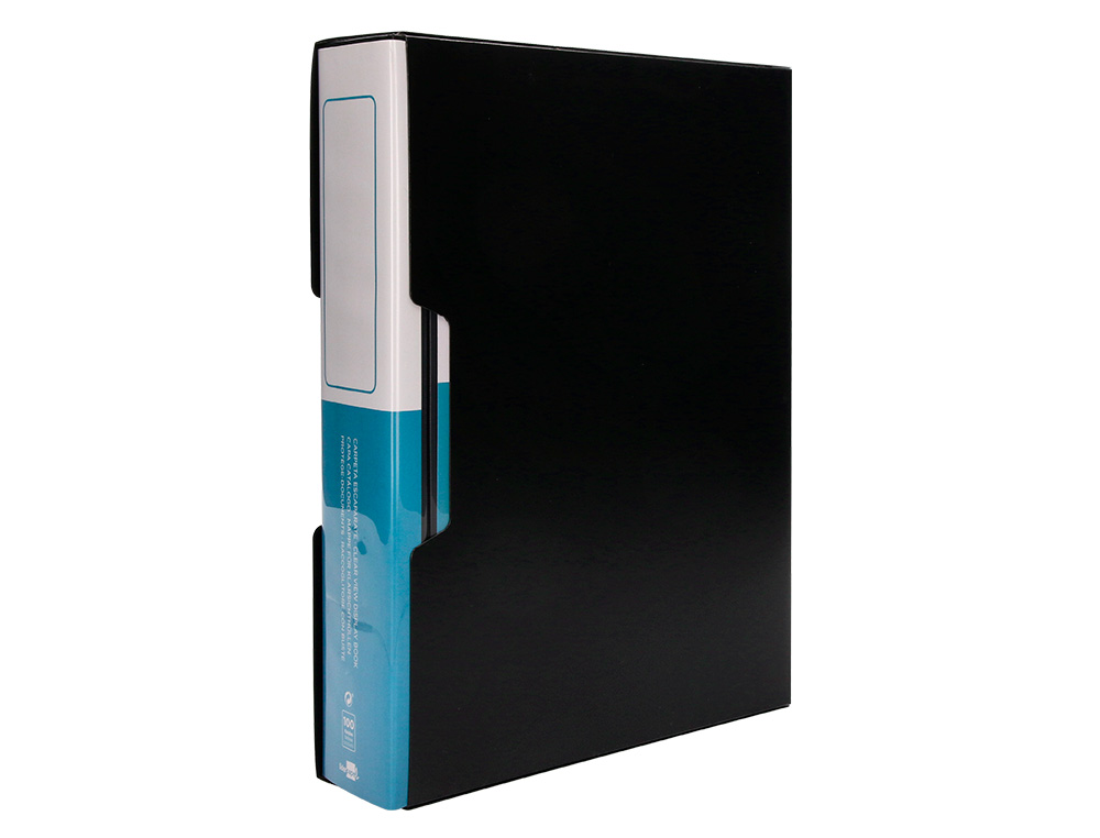 CARPETA LIDERPAPEL PERSONALIZA 37865 100 FUNDAS POLIPROPILENODIN A4 NEGRA CON CAJETIN