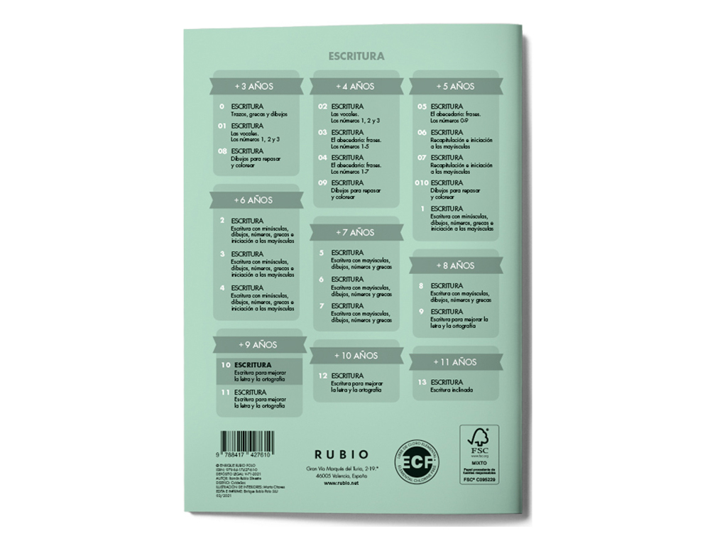 CUADERNO RUBIO CALIGRAFIA N 11