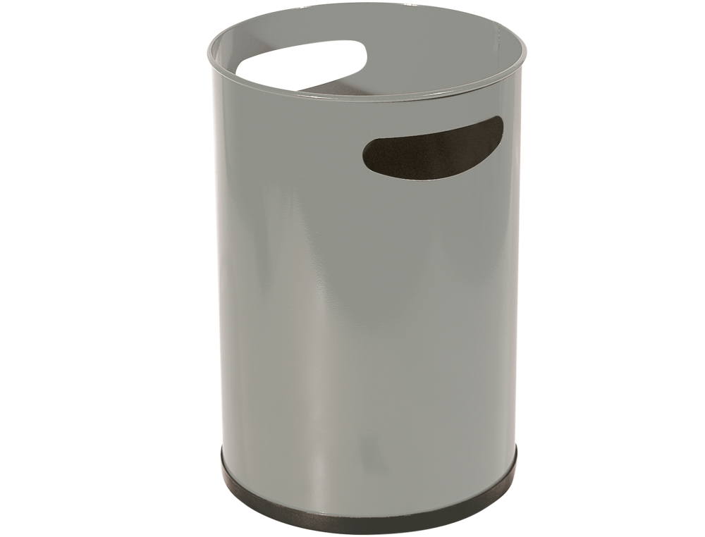 PAPELERA METALICA CON ASAS 101 GRIS 32X21 CM