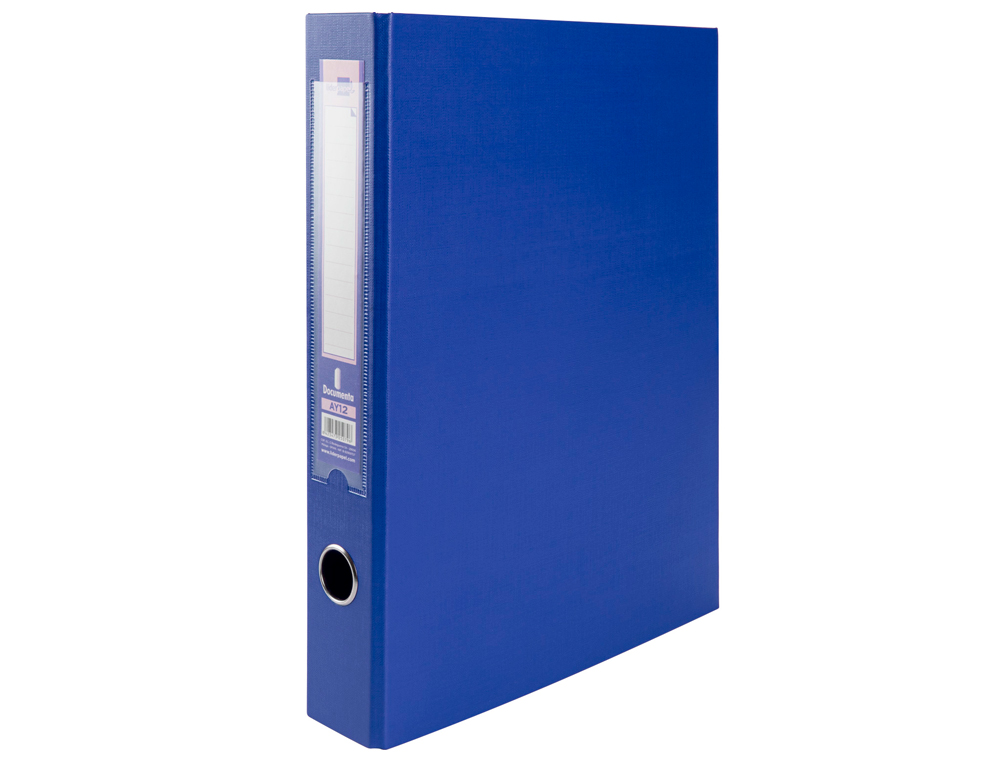 CARPETA DE 2 ANILLAS 40MM MIXTAS LIDERPAPEL FOLIO CARTON FORRADO PAPER COAT COMPRESOR PLASTICO AZUL