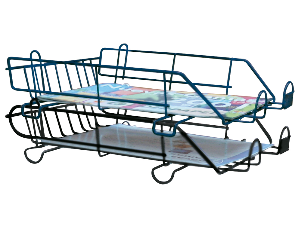 BANDEJA SOBREMESA METALICA 219 NEGRA 340X240 MM