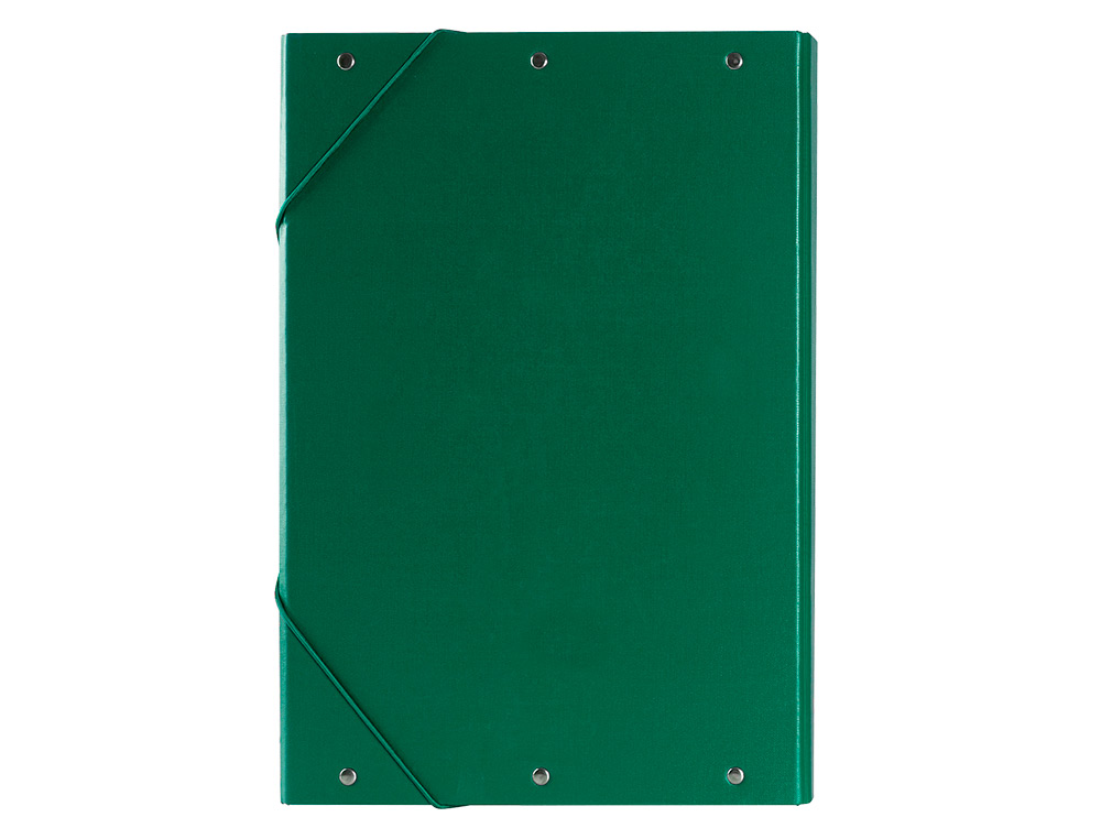 CARPETA PROYECTOS LIDERPAPEL FOLIO LOMO 30MM CARTON FORRADO VERDE