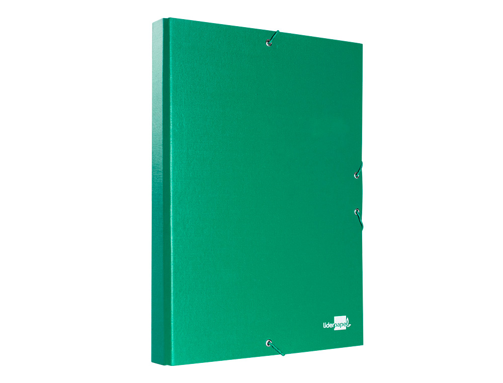CARPETA PROYECTOS LIDERPAPEL FOLIO LOMO 30MM CARTON FORRADO VERDE