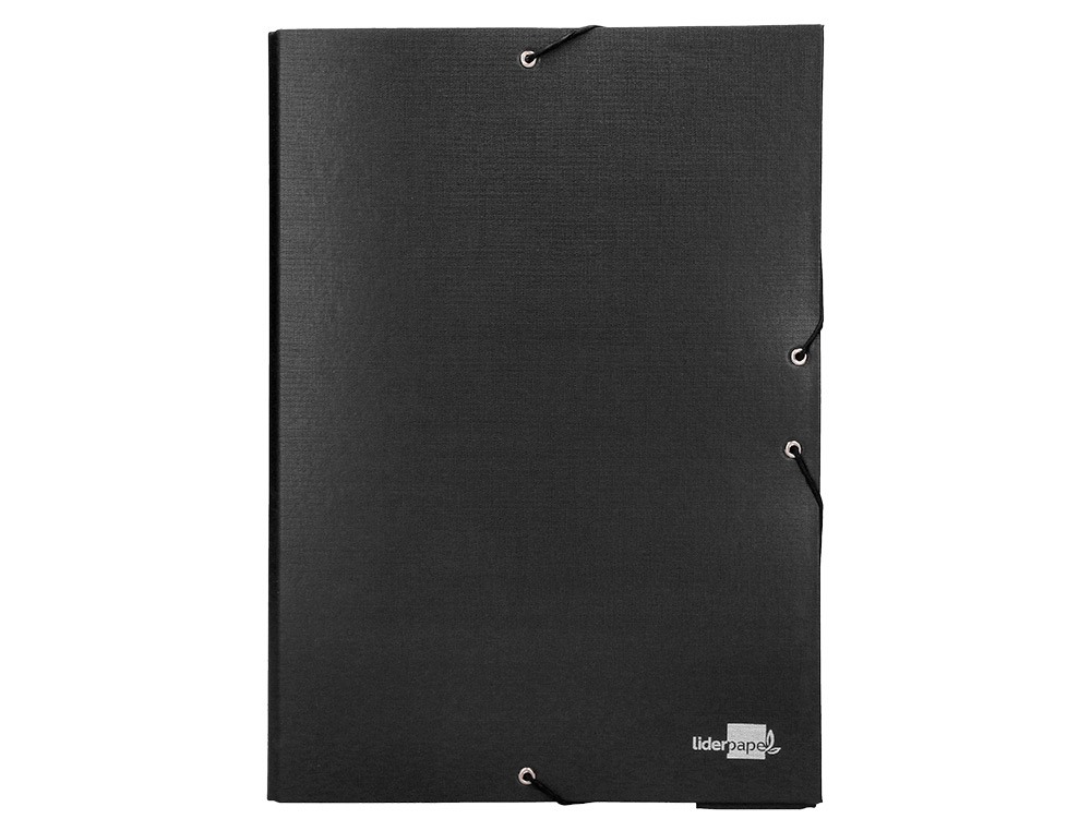 CARPETA PROYECTOS LIDERPAPEL FOLIO LOMO 70MM CARTON FORRADO NEGRA