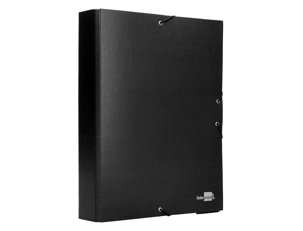 CARPETA PROYECTOS LIDERPAPEL FOLIO LOMO 70MM CARTON FORRADO NEGRA