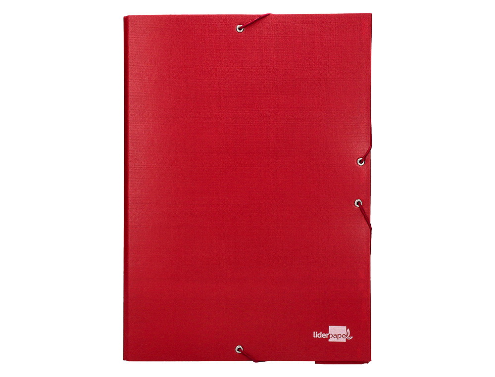 CARPETA PROYECTOS LIDERPAPEL FOLIO LOMO 90MM CARTON FORRADO ROJA