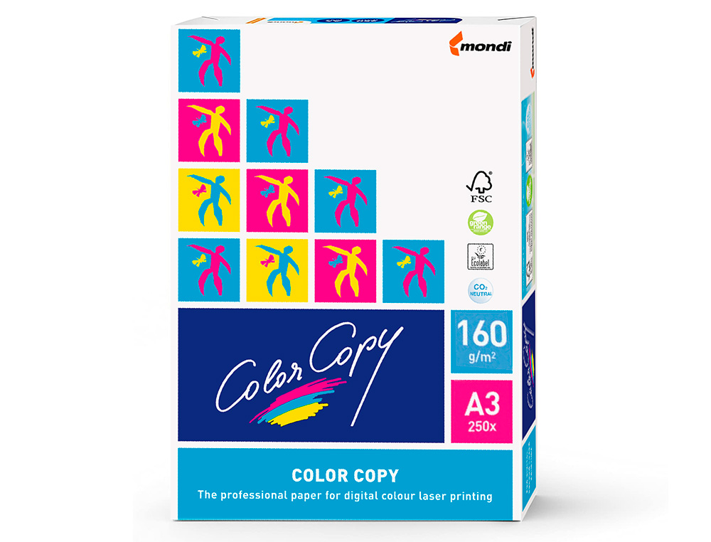 PAPEL FOTOCOPIADORA COLOR COPY DIN A3 160 GRAMOS PAQUETE DE 250 HOJAS