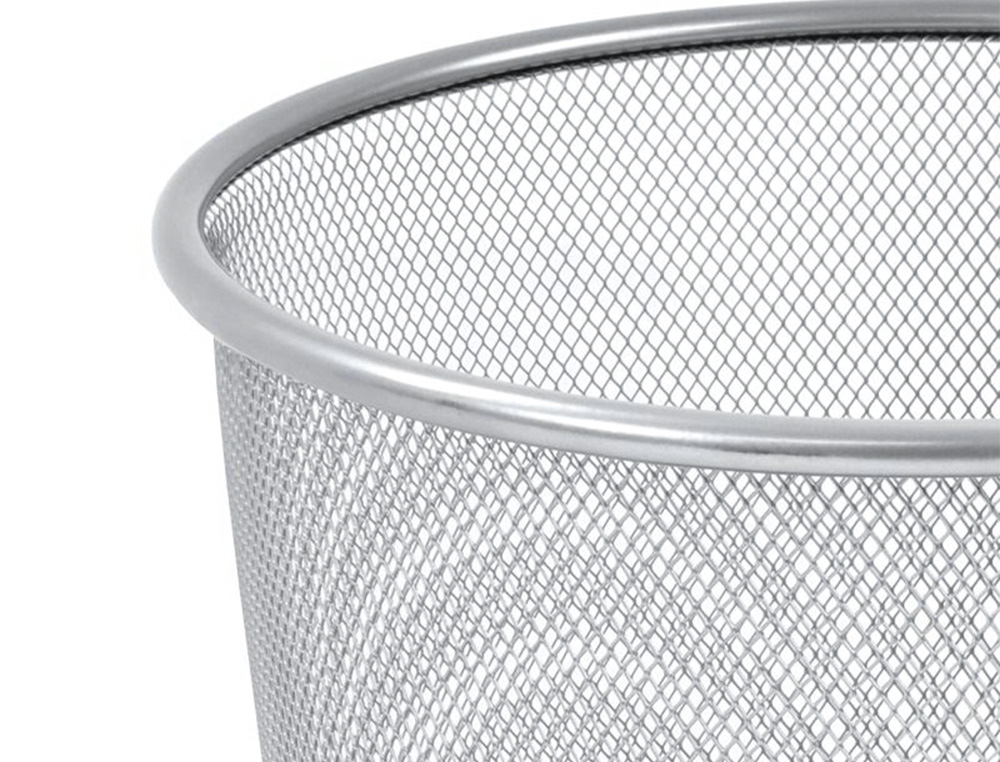 PAPELERA METALICA Q-CONNECT GRIS REJILLA 295X345MM