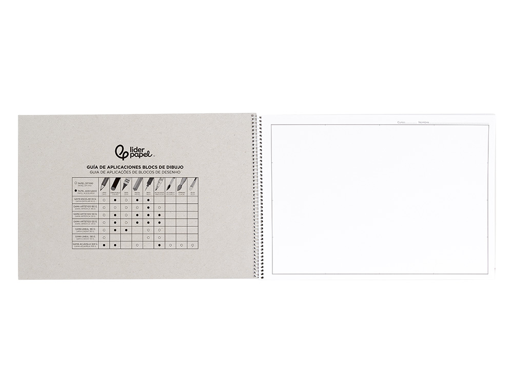 BLOC DIBUJO LIDERPAPEL LINEAL ARQUITECTURA 230X325 MM 20 HOJAS 130G/M2 CON RECUADRO PERFORADO