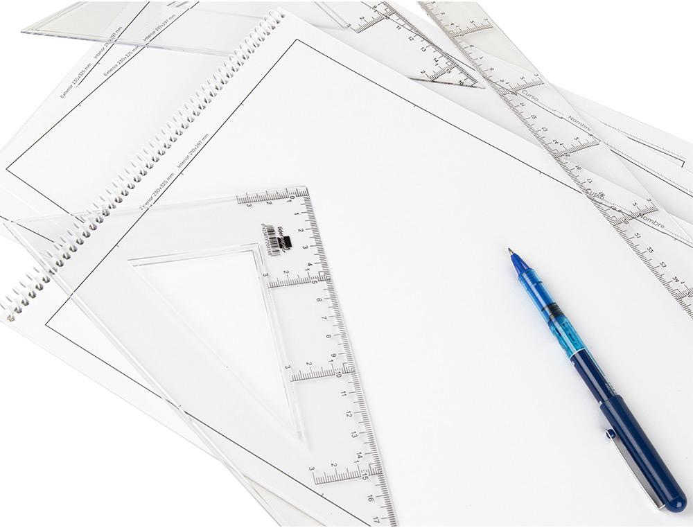 BLOC DIBUJO LIDERPAPEL LINEAL ARQUITECTURA 230X325 MM 20 HOJAS 130G/M2 CON RECUADRO PERFORADO