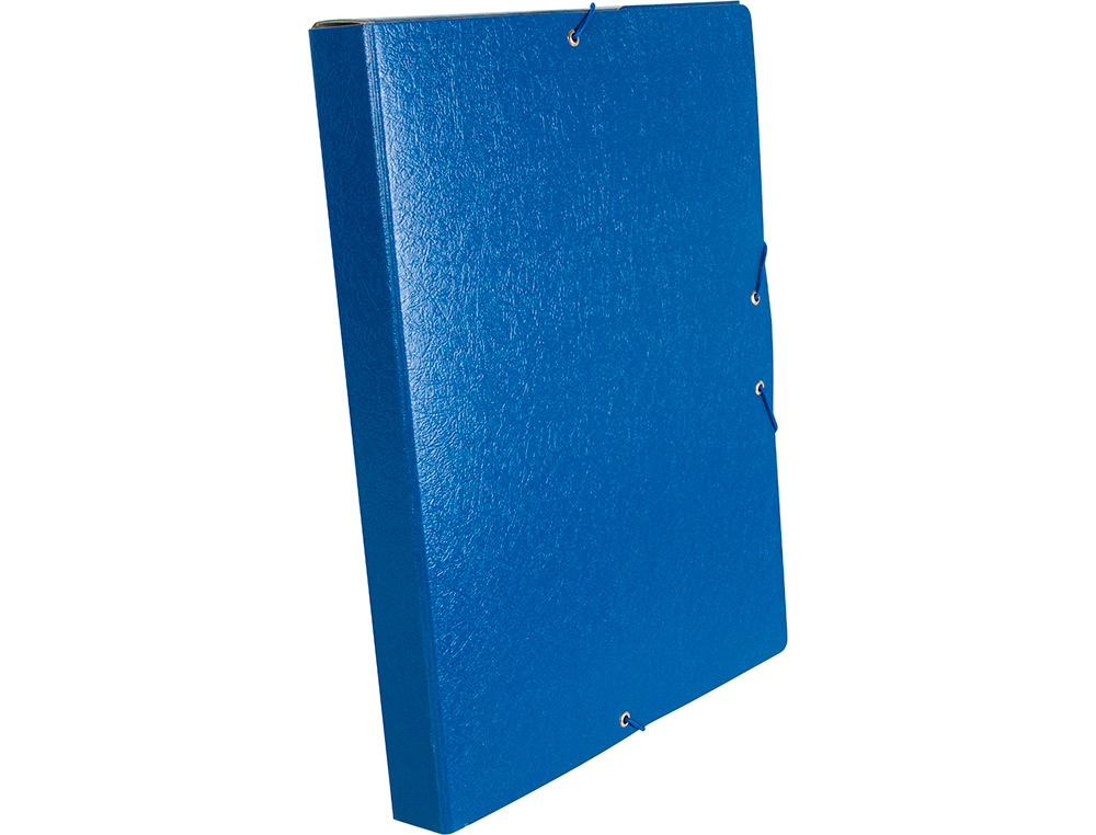 CARPETA PROYECTOS LIDERPAPEL FOLIO LOMO 30MM CARTON GOFRADO AZUL