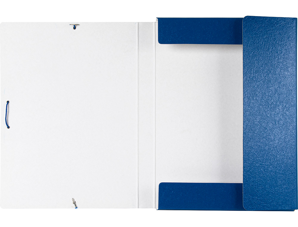 CARPETA PROYECTOS LIDERPAPEL FOLIO LOMO 30MM CARTON GOFRADO AZUL