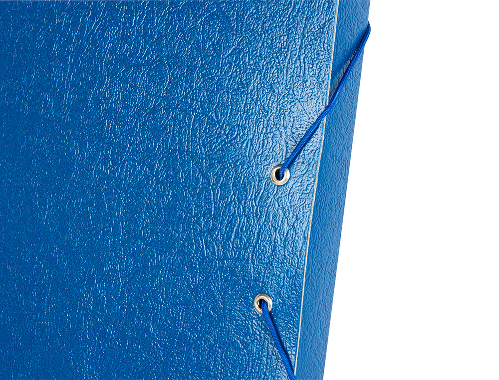 CARPETA PROYECTOS LIDERPAPEL FOLIO LOMO 30MM CARTON GOFRADO AZUL