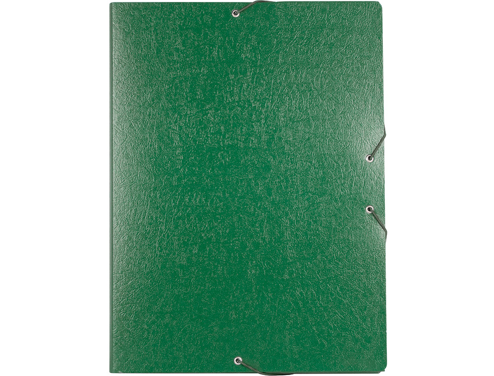 CARPETA PROYECTOS LIDERPAPEL FOLIO LOMO 30MM CARTON GOFRADO VERDE