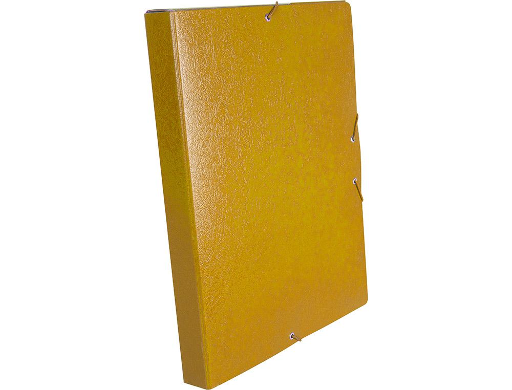 CARPETA PROYECTOS LIDERPAPEL FOLIO LOMO 30MM CARTON GOFRADO AMARILLA