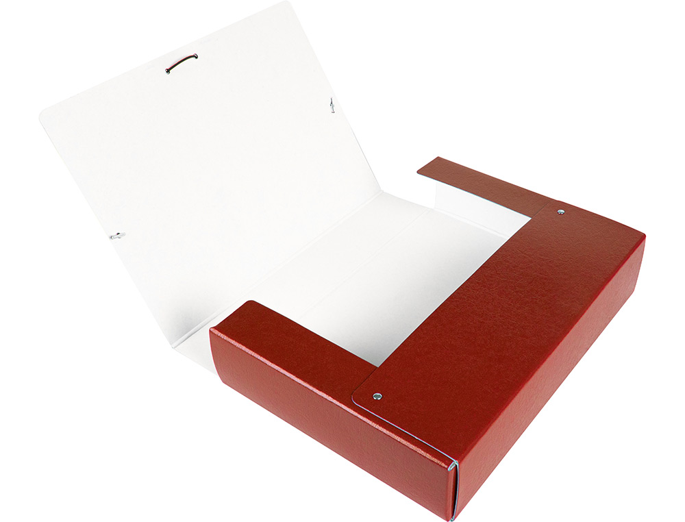 CARPETA PROYECTOS LIDERPAPEL FOLIO LOMO 70MM CARTON GOFRADO ROJA