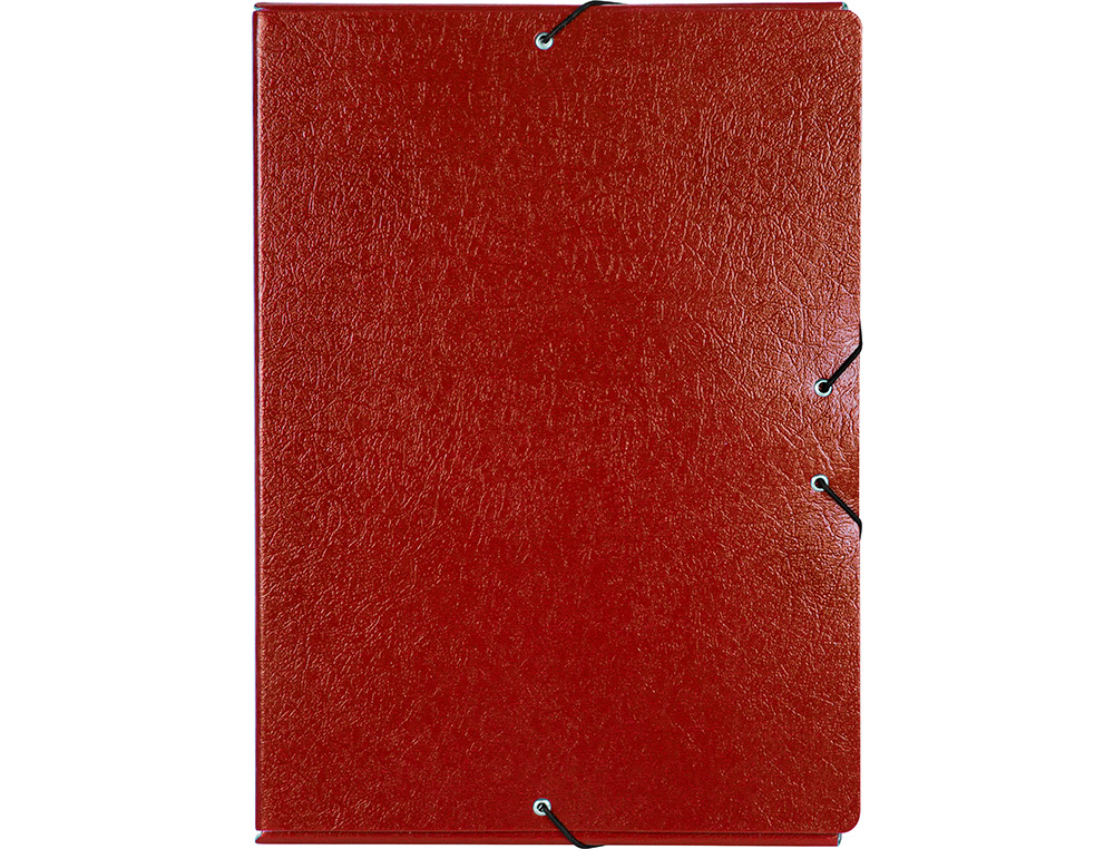 CARPETA PROYECTOS LIDERPAPEL FOLIO LOMO 70MM CARTON GOFRADO ROJA