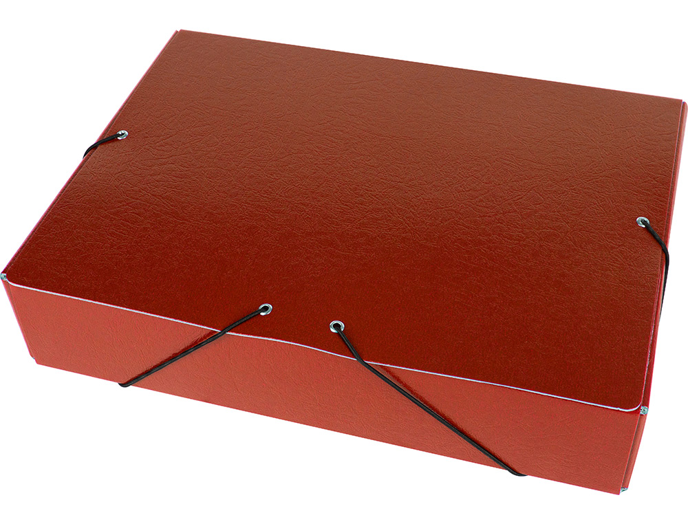 CARPETA PROYECTOS LIDERPAPEL FOLIO LOMO 70MM CARTON GOFRADO ROJA